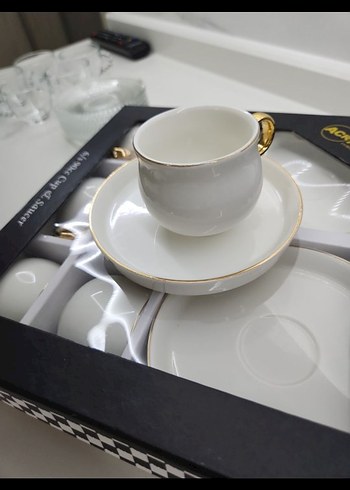 6'lı Beyaz 90cc Fincan ve Tabak Seti - Görsel 5