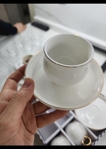 6'lı Beyaz 90cc Fincan ve Tabak Seti - Görsel 7