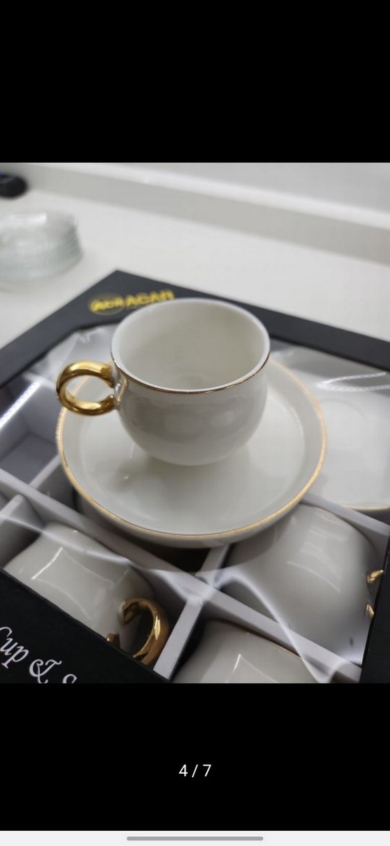 6'lı Beyaz 90cc Fincan ve Tabak Seti - Görsel 4
