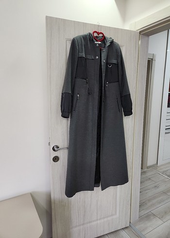 Gri Uzun Kadın Kaban ZÜHRE - Görsel 2