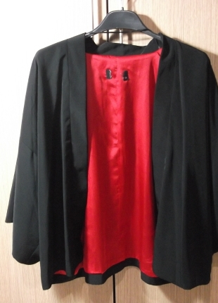 siyah kimono tarzı ceket