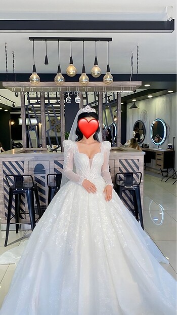 Tasarımcı Dubai model prenses gelinlik