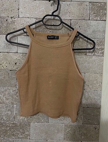 Halter yaka fitilli crop