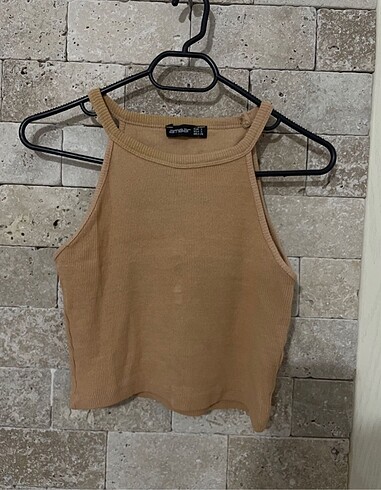 Diğer Halter yaka fitilli crop