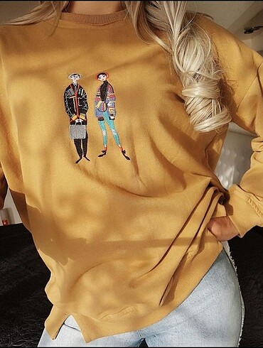 l Beden camel Renk Sweatshrt