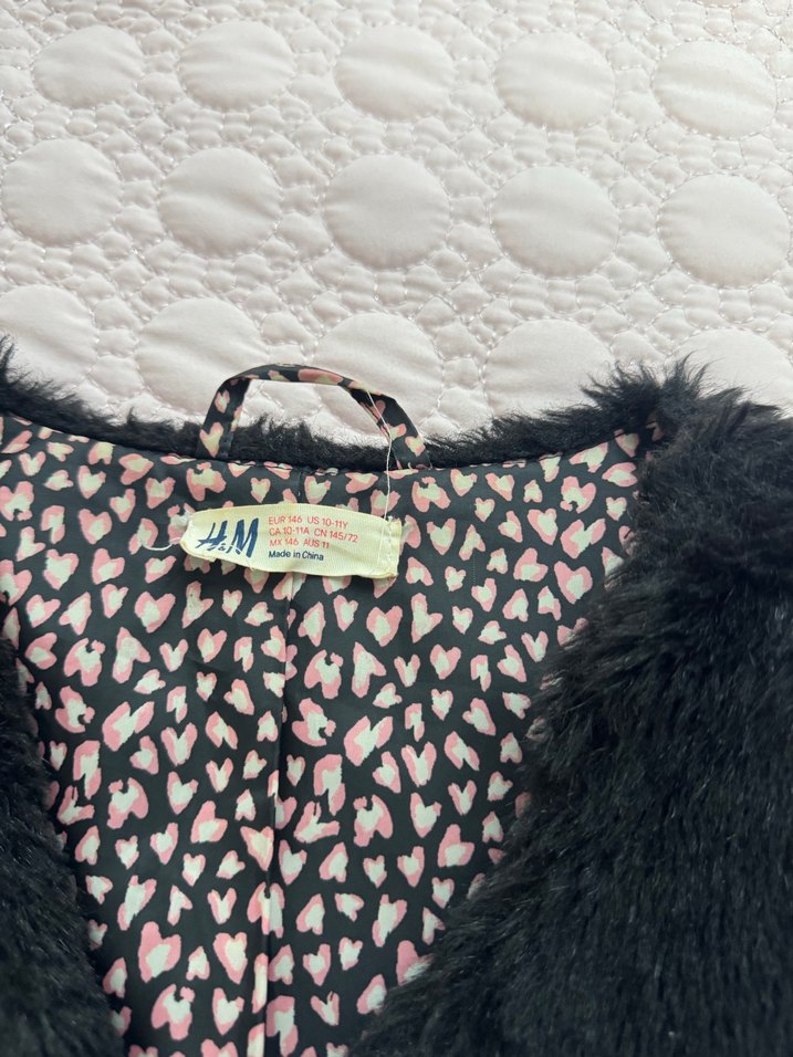 Kürk Detaylı Siyah çocuk Yelek - Görsel 2