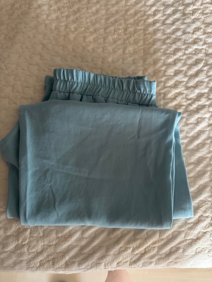 V Yaka Düğmeli Keten Bohem Gömlek takım bir kaç kez giyildi - Görsel 2