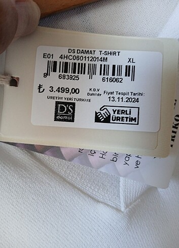 xl Beden D'S DAMAT TRIKO T-SHIRT
