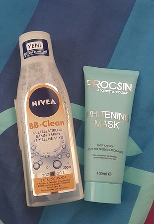 Temizleme suyu ve maske 