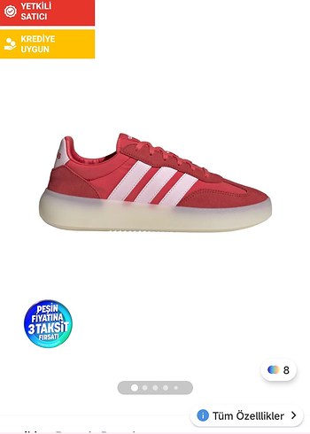 Adidas Kadın Kırmızı Sneakers