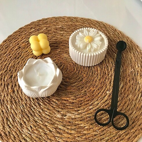 Diğer Lotus çiçeği yada yuvarlak kase ile Soyawax mum