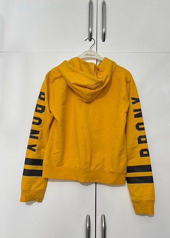 Diğer Sarı Kapüşonlu Brooklyn Baskılı Sweatshirt