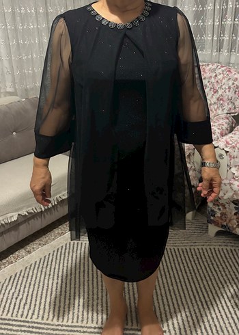 Abiye Siyah Uzun Kollu Drapeli Gotik Abiye Elbise