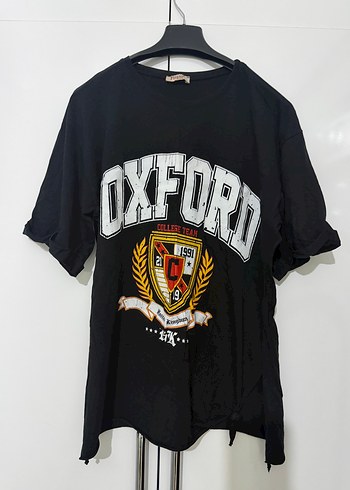Diğer Oxford Siyah Oversize Tisort