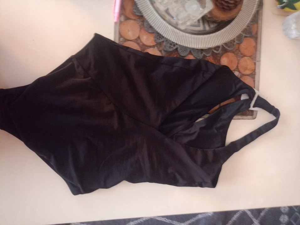 Tokalı Siyah Strappy Kadın Mayo - Görsel 4