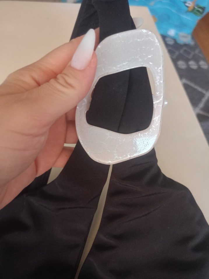 Tokalı Siyah Strappy Kadın Mayo - Görsel 3