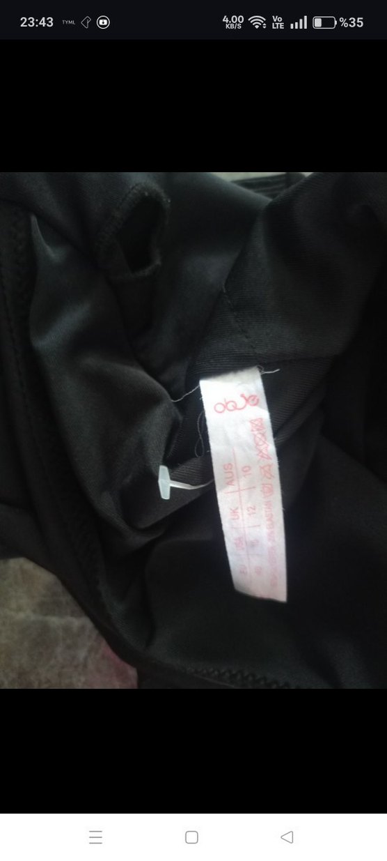 Tokalı Siyah Strappy Kadın Mayo - Görsel 5