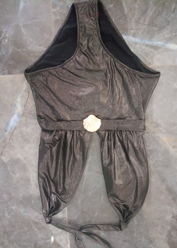 Gri Parlak Kemerli Uzun Kadın Mayo milla - Görsel 6