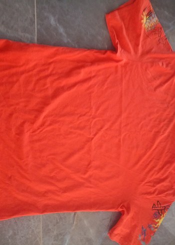 Kırmızı Baskılı Erkek  Tişörtü - Görsel 5