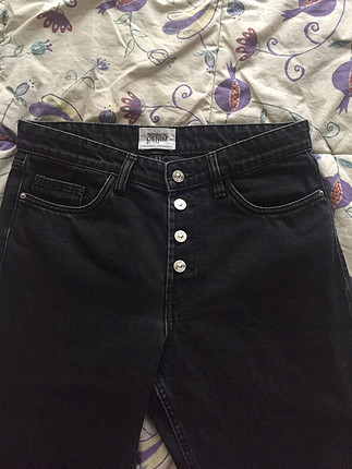 Zara 4 düğmeli yüksek bel jean