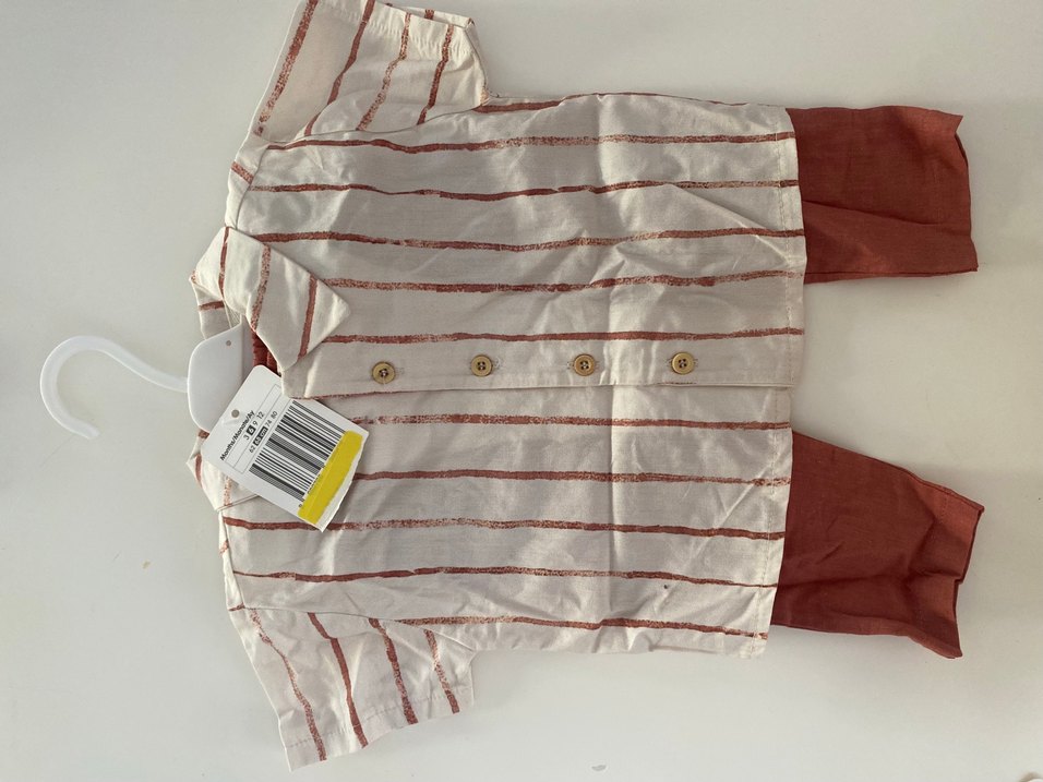 Düğmeli Beyaz Erkek Çocuk Kısa Kollu Gömlek - Görsel 2