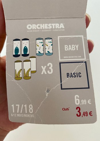 Gri Baskılı Erkek Bebek Çorapları 3'lü - Görsel 6