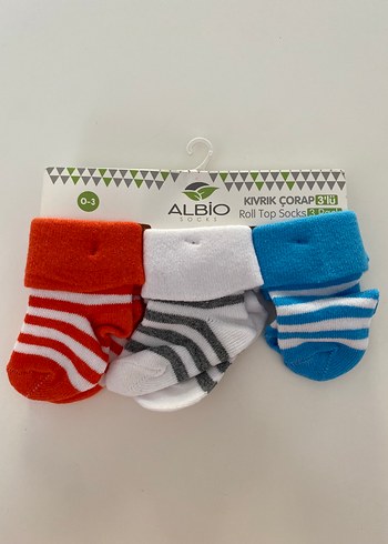 Gri Baskılı Erkek Bebek Çorapları 3'lü - Görsel 4