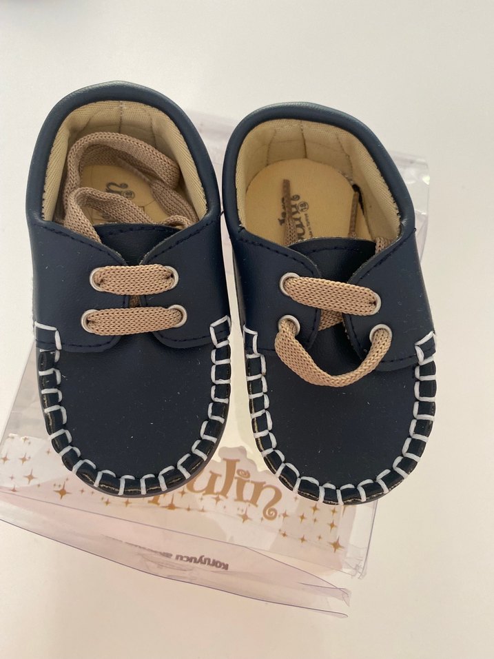 Lacivert Erkek Bebek İlk Adım Ayakkabısı - Görsel 2