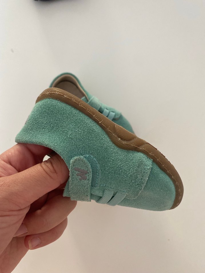 Turkuaz Süet Erkek Bebek İlk Adım Ayakkabısı - Görsel 2