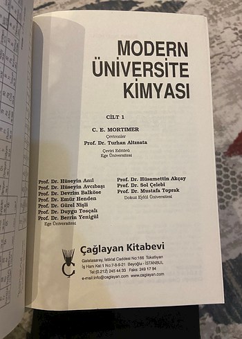 Modern Üniversite Kimyası Cilt 1 - C.E. Mortimer - Görsel 3