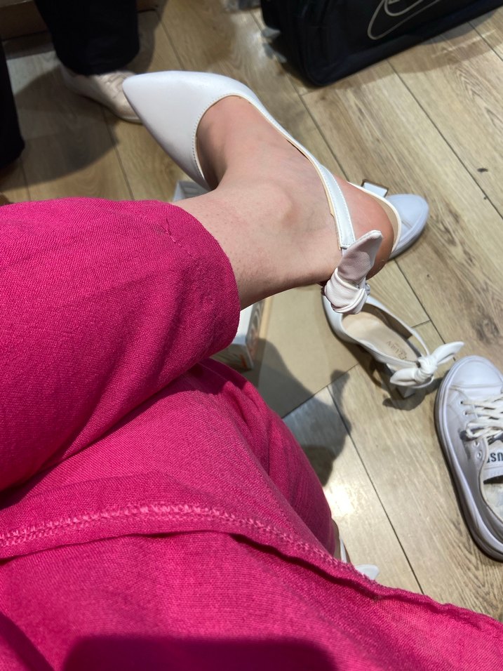 Beyaz Bağcıklı Stiletto Topuklu Kadın Ayakkabı - Görsel 2