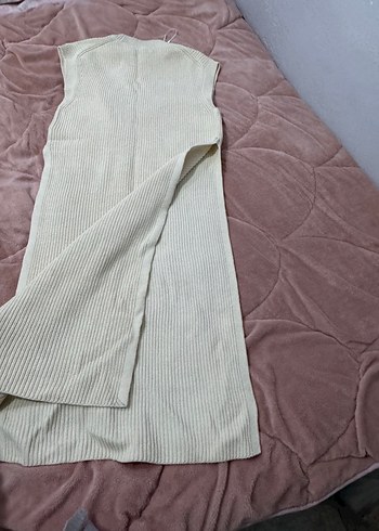 Bej Uzun Örgü Kadın Süveter - Görsel 2