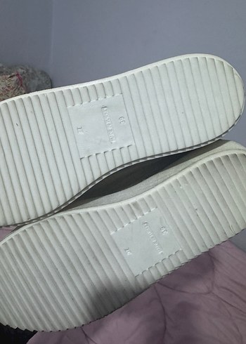 Unisex Gri Kürklü Triko ayakkabı - Görsel 7