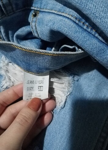 Mavi Jeans Acik mavi yırtık mom jean