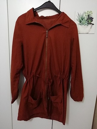 kiremit rengi spor trençkot 
