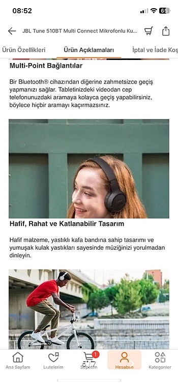 Jbl tune 510bt - Görsel 5