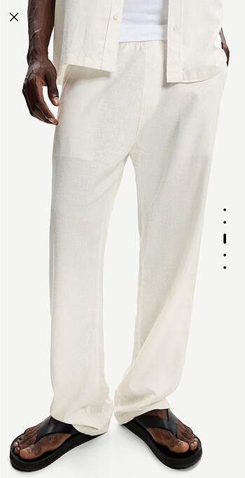 Bershka SIFIR ETİKETLİ KETEN PANTOLON