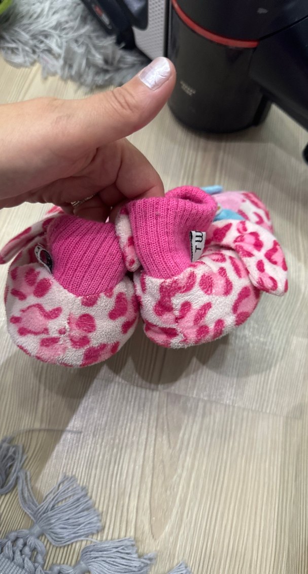 Kız Çocuk Renkli Leopar Desenli Sıcak Ev Terliği Twigy - Görsel 3