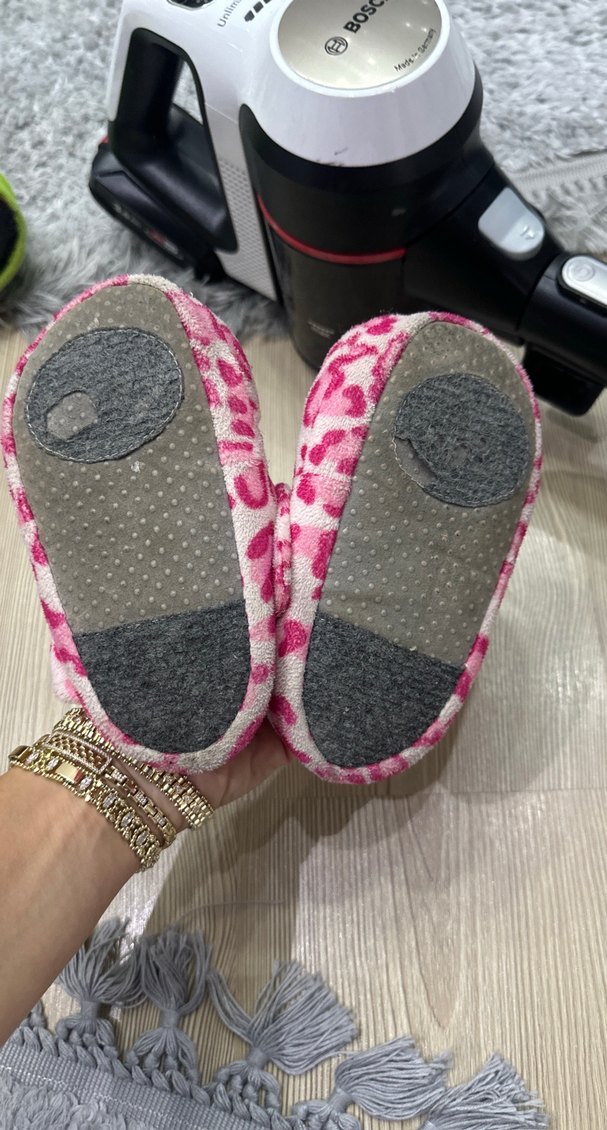 Kız Çocuk Renkli Leopar Desenli Sıcak Ev Terliği Twigy - Görsel 2