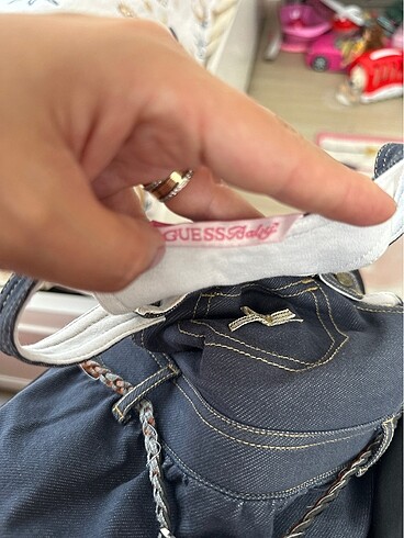 12-18 Ay Beden lacivert Renk Kız bebek elbise Guess