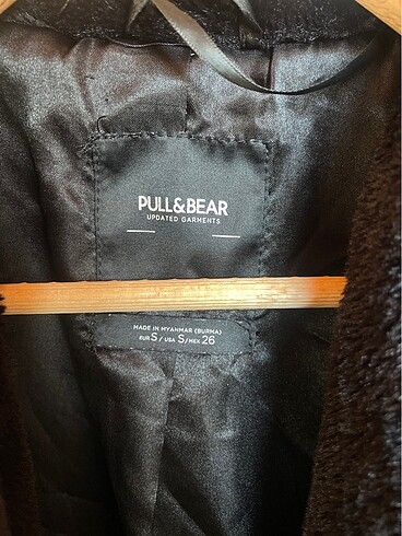 Pull and Bear pull and bear siyah kürk