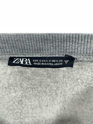 s Beden gri Renk Zara Sweatshirt %70 İndirimli.