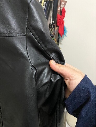 Biker deri ceket