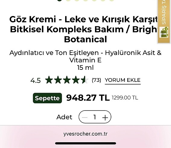 Yves rocher göz kremi - Görsel 6