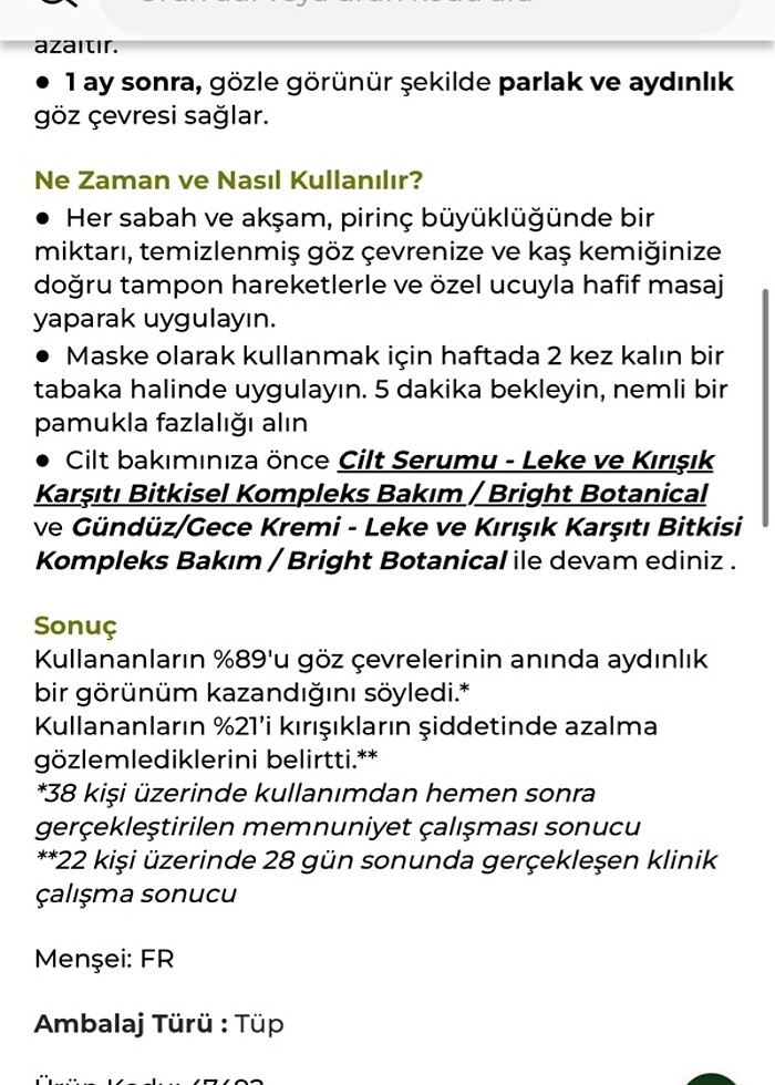 Yves rocher göz kremi - Görsel 5