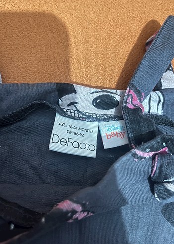 18-24 Ay Beden Kız Çocuk Minnie Mouse Desenli Askılı Elbise