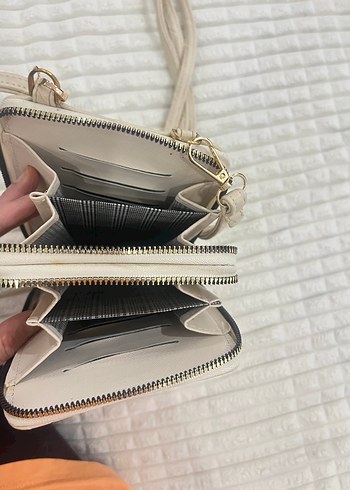 Bej Kadın Çapraz Askılı Çanta - Görsel 3