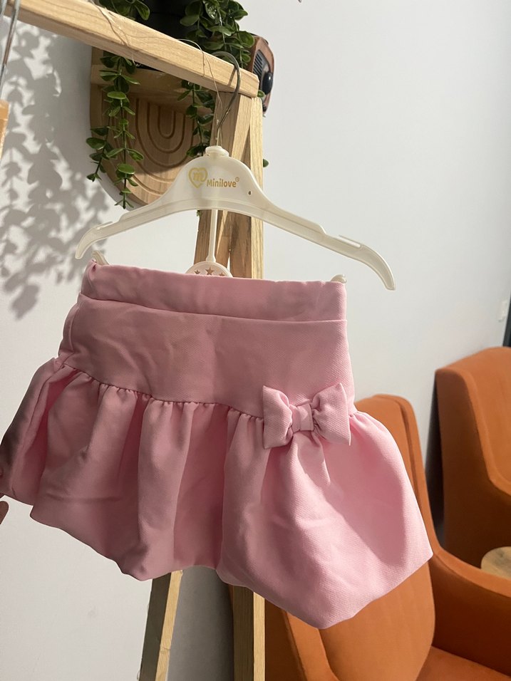 Pembe Fırfırlı Kolsuz Bebek Kız Takımı - Görsel 5