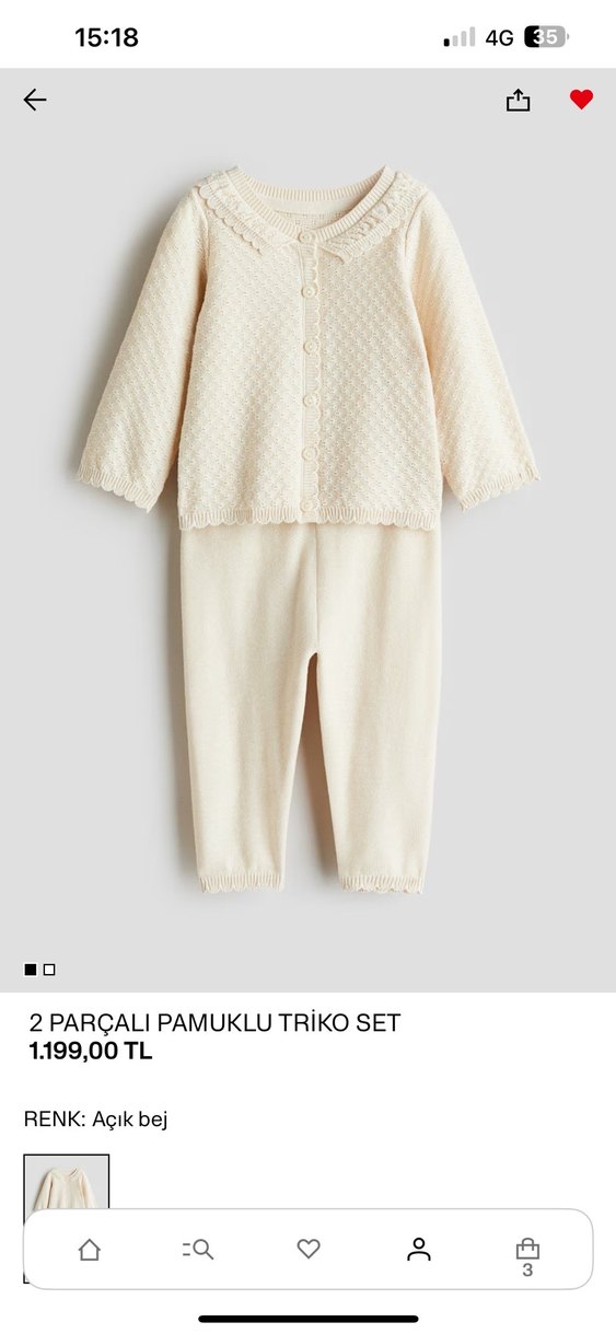 H&M Pamuklu Triko Takım - Görsel 2