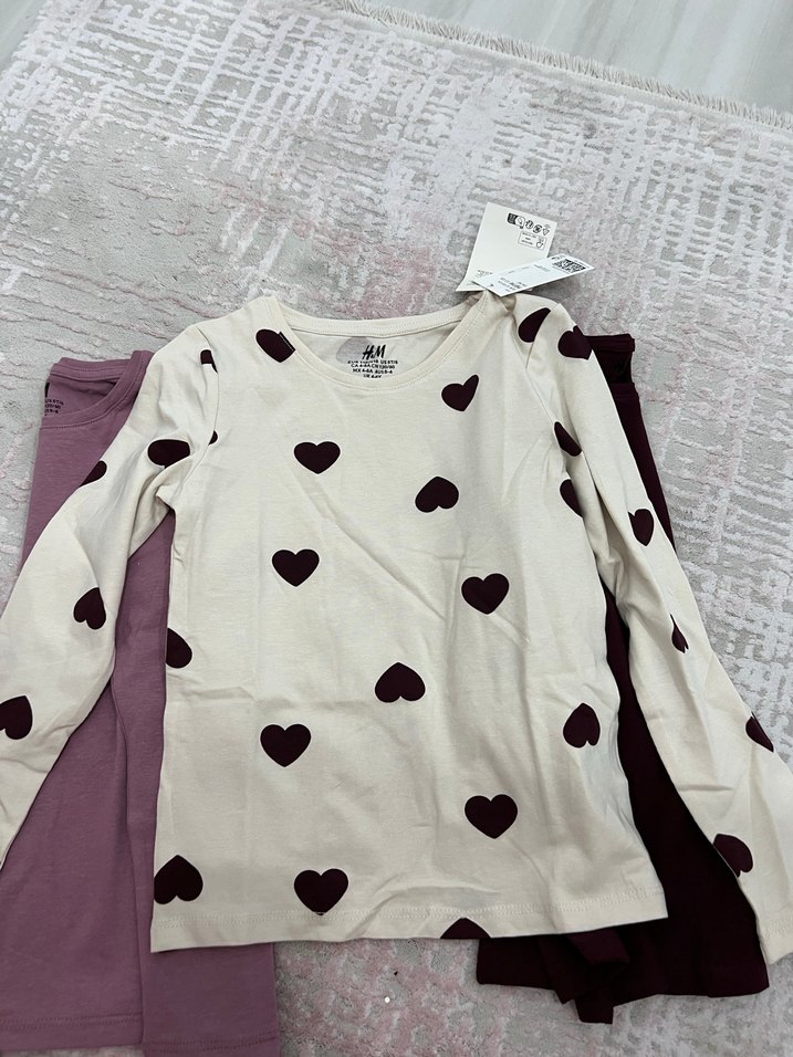 H&M Kız Çocuk Uzun Kollu 3'lü Üst Takımı - Görsel 3